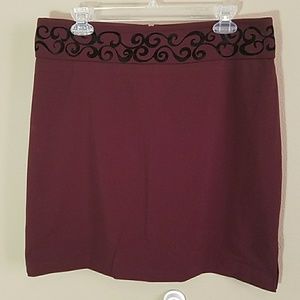 Burgundy short skirt sz 12